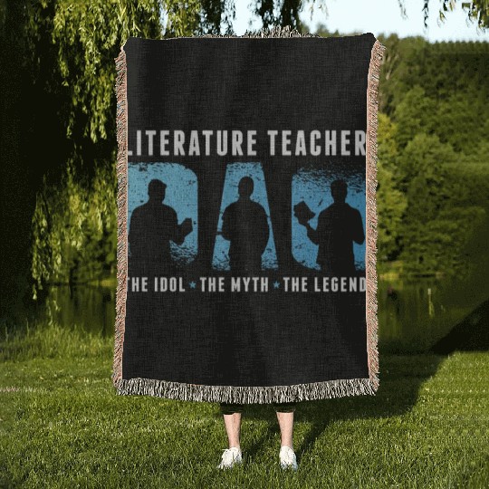 Literature Teacher Dad The Idol The Myth Bookworm Woven Blankets