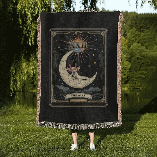 Pride Rainbow Sunglasses Ally Axolotl Woven Blankets