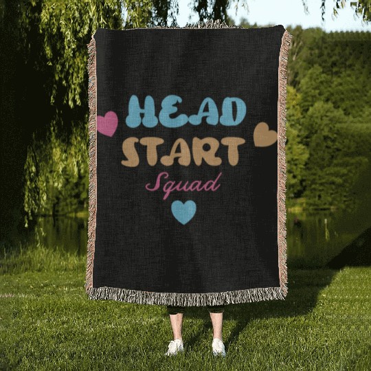 Head Start Squad Homeschool Back to School Woven Blankets