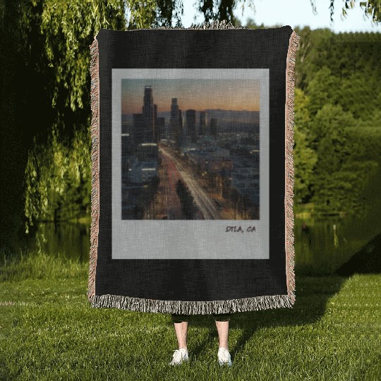 Mono Enterprises "Travels" Los Angeles DTLA Woven Blankets
