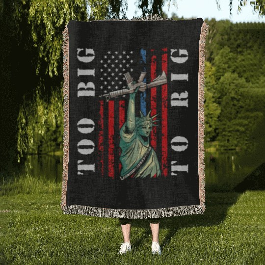 Too Big to Rig 2024 Trump Saying Trump 2024 Woven Blankets