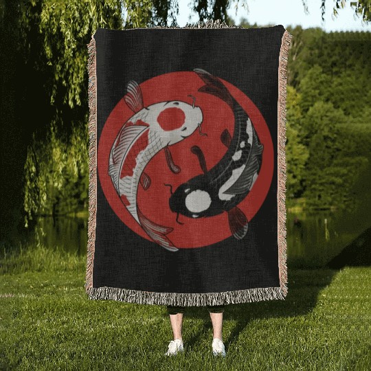 Koi Fish Woven Blankets