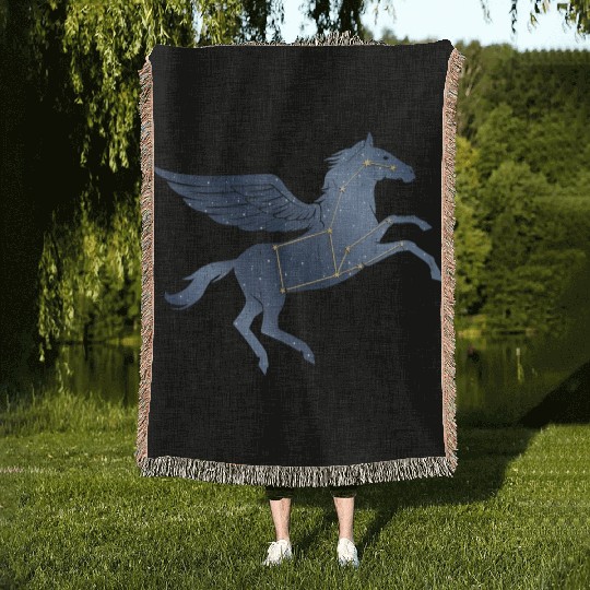Pegasus Constellation Horse Woven Blankets