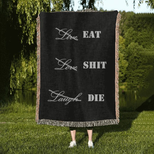 Eat Shit Die 2 Woven Blankets