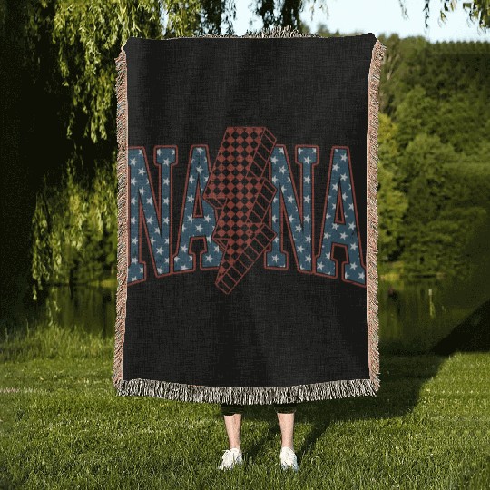 Nana 4th Of July Woven Blankets