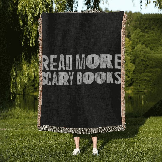 Read More Scary Books 3 Woven Blankets