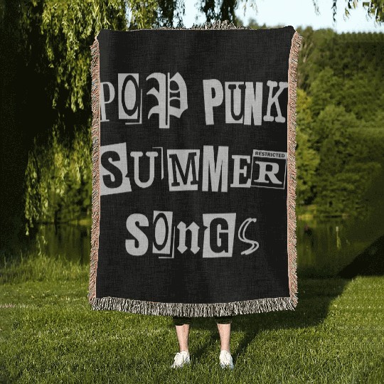 Pop Punk Summer Song Woven Blankets