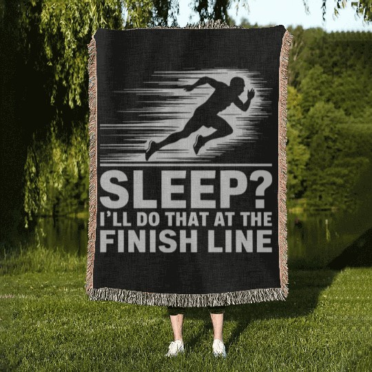 Ultra Running Ultramarathon Runner Marathoner Woven Blankets