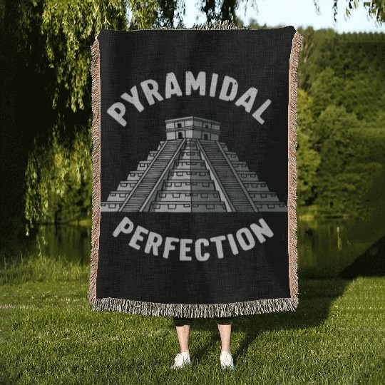 Aztec Pyramid Mayan Indigenous Mexican Aztec Woven Blankets