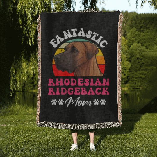 Ridgeback FANTASTIC RHODESIAN RIDGEBACK MOM Woven Blankets