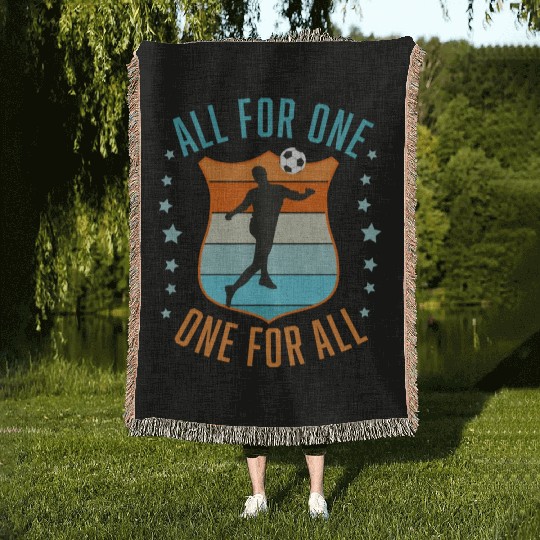 Soccer Team Spirit Woven Blankets