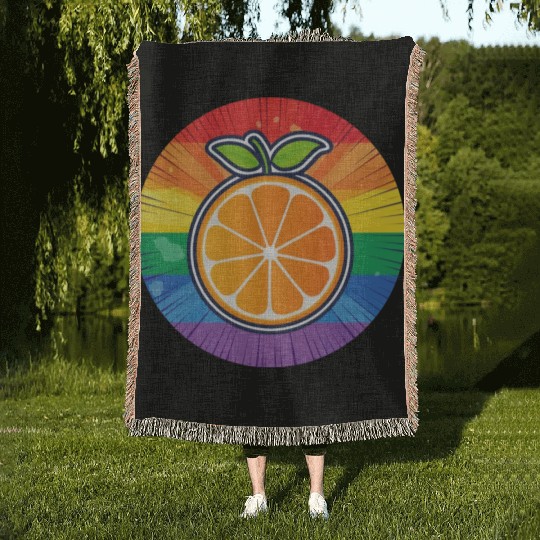LGBTQ Orange Woven Blankets