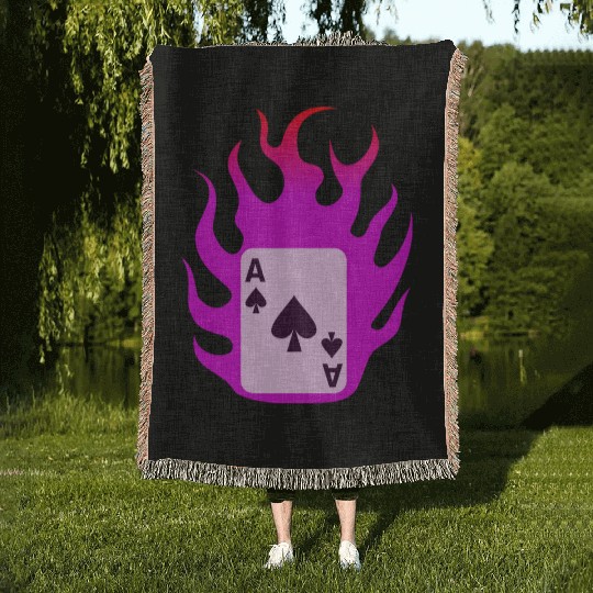 Flaming Card - X-men Woven Blankets