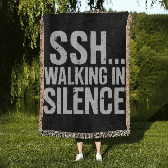 Ssh Walking In Silence Trend Silent Walking Woven Blankets