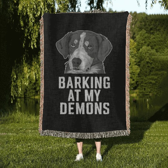 Emo Dog Gothic Dog Alternative Fashion for Dog Woven Blankets