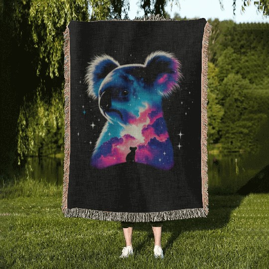 Cool Galaxy Graphic Space Art Woven Blankets