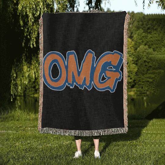 OMG - Oh My God Woven Blankets
