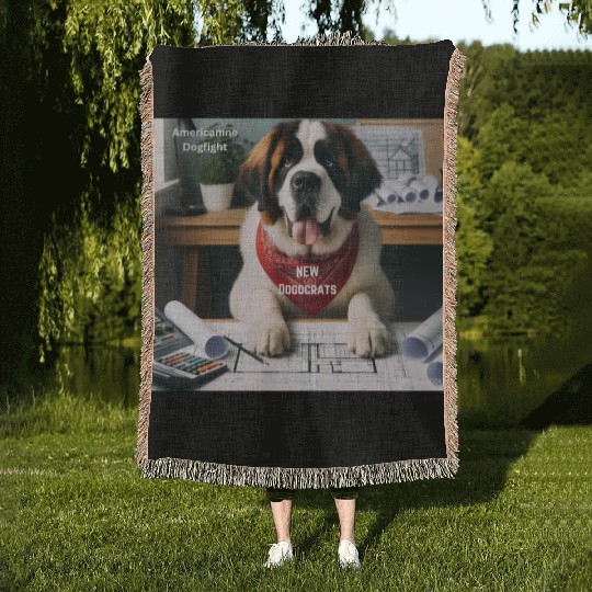 Funny and Cute animal New Dogocrats Woven Blankets