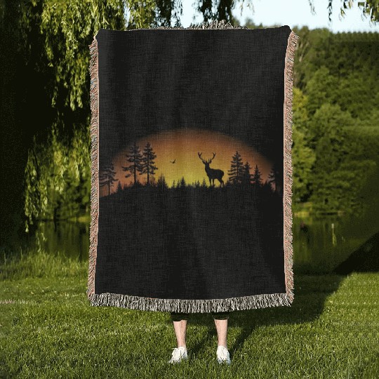 Sunset Wilderness Woven Blankets