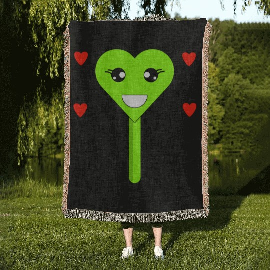 Cuttie Green Lollipop Woven Blankets