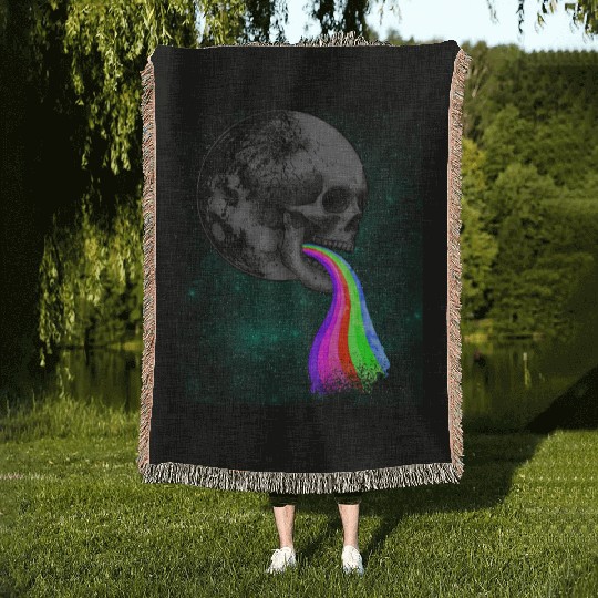 Goth Rock Satan Unicorn Festivals Death Metal Woven Blankets