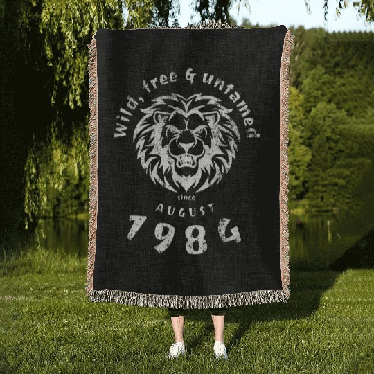 40th birthday Wild, free & untamed since 08/1984 Woven Blankets