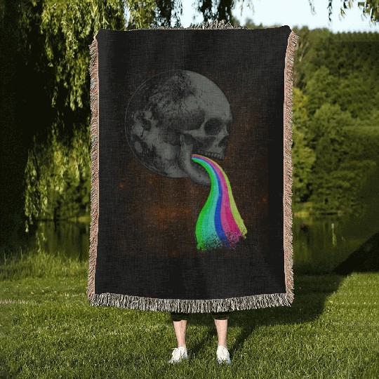 Goth Rock Satan Unicorn Festivals Death Metal Woven Blankets