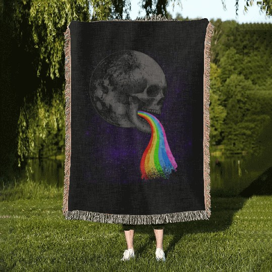 Goth Rock Satan Unicorn Festivals Death Metal Woven Blankets