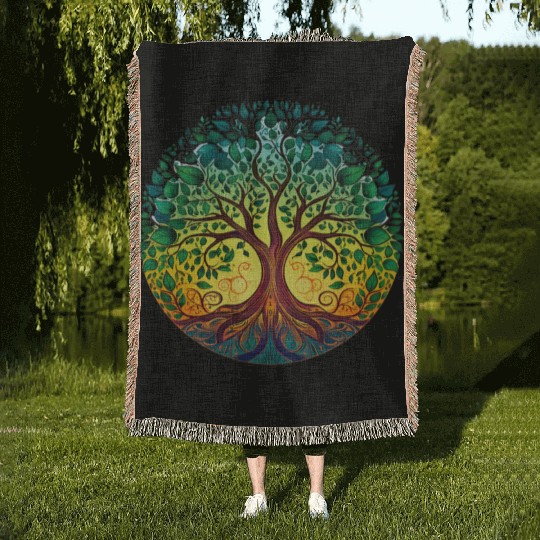 Tree of life, clothing, general items,Tree of Life Woven Blankets