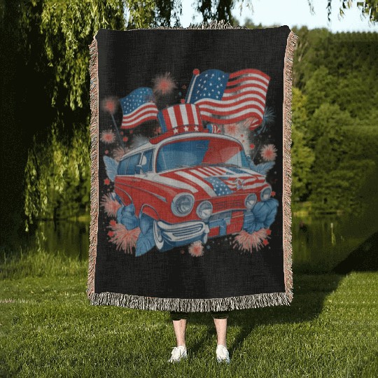 Land of the Free Woven Blankets