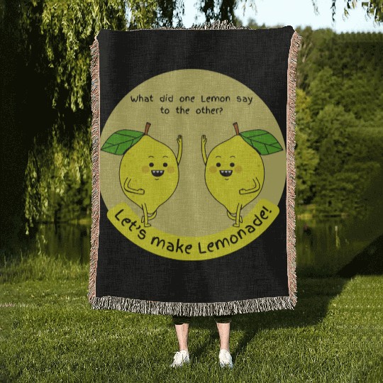 let us make lemonade Woven Blankets