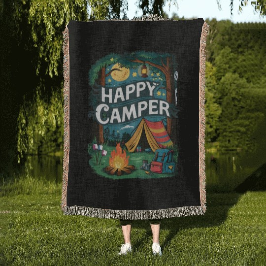 Happy Camper Delight Woven Blankets