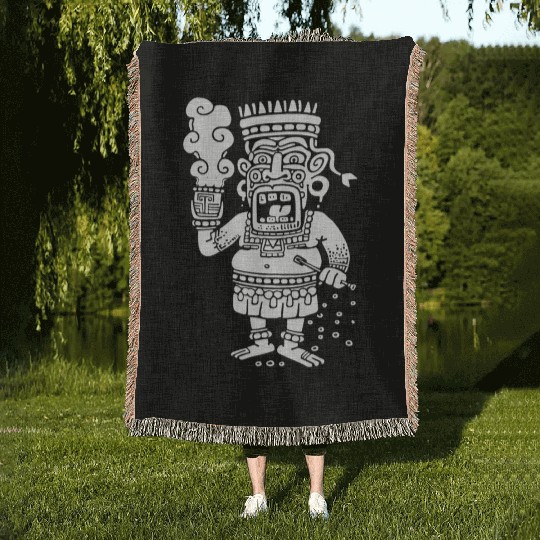 Maya God Mayan Mythology Buluc Chabtan Woven Blankets