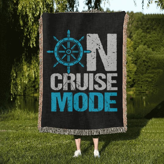 Funny Cruise Trip Cruise Ship On Cruise Mode Woven Blankets