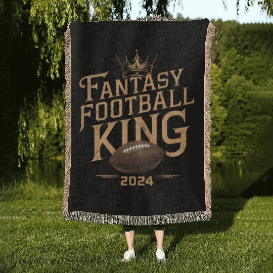 FANTASY FOOTBALL KING 2024 Woven Blankets