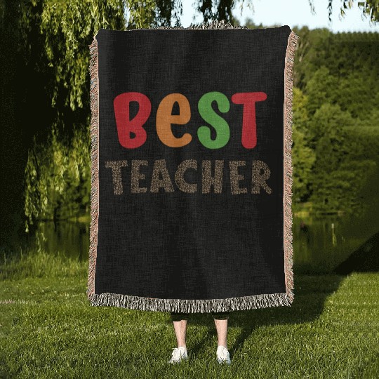 best Teacher ever Woven Blankets