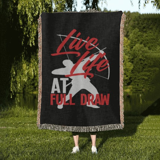 Archer Archery Pun Woven Blankets