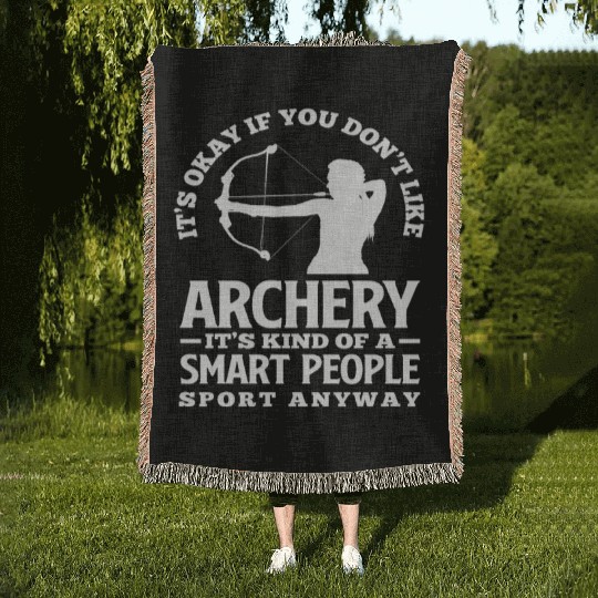 Archery Hobby Gift Idea Woven Blankets