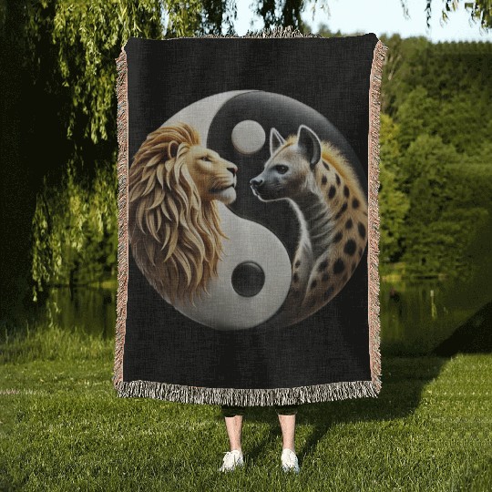 Lion & Hyena - Yin-Yang Woven Blankets