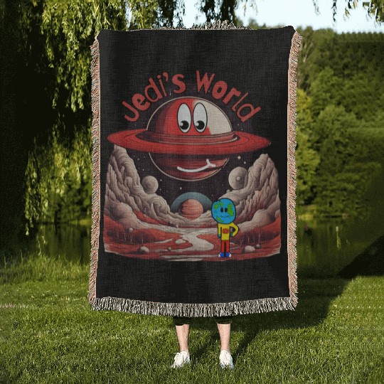 Jedi s World Planet World Woven Blankets