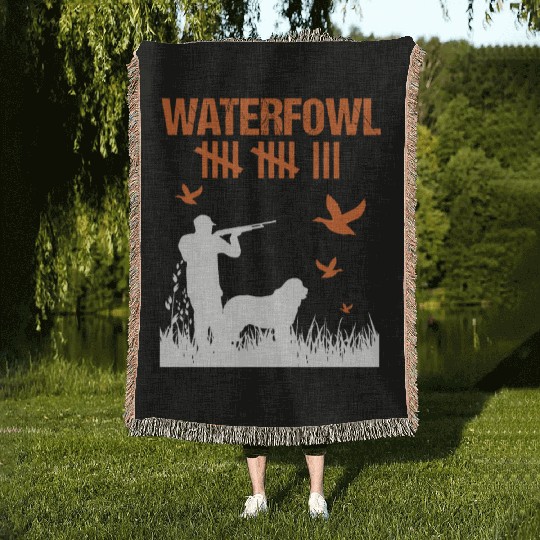 Funny Waterfowl Hunting Score Card Duck Hunting Woven Blankets
