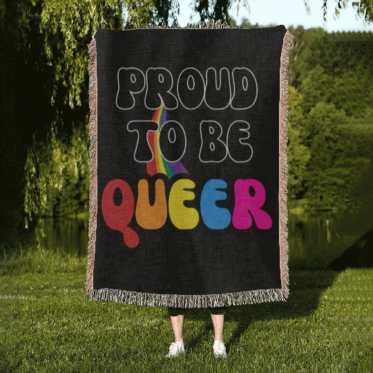 Queer + Regenbogen LGBTQ+ Pride Month Woven Blankets
