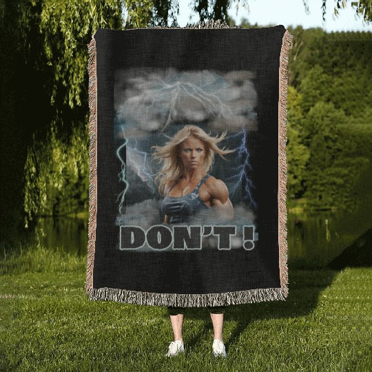 "Don't" Gym design Woven Blankets