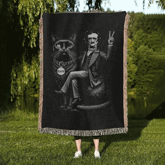 Edgar Allan Poe Riding Woven Blankets