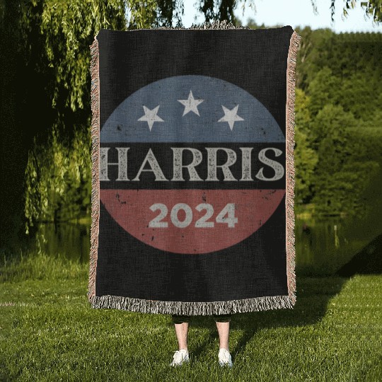 Kamala Harris for President 2024 Woven Blankets