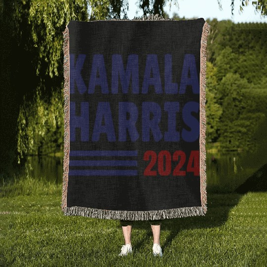 Kamala Harris 2024 for President USA Woven Blankets