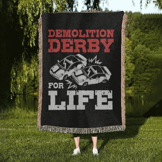Demolition Derby Driver For Life For Derby Driver Woven Blankets