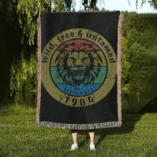 40th birthday Wild, free & untamed since 09/1984 Woven Blankets