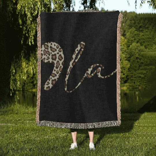 Comma La Leopard Print Kamala Harris Woven Blankets