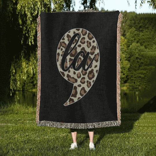 Comma La Leopard Print Kamala Harris Woven Blankets